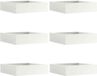 vidaXL Gazonrand 6 st 50 x 50 x 13 cm Staal Wit