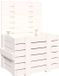 vidaXL Boîte de rangement 58x40,5x42 cm pin massif blanc