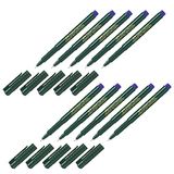 FABER-CASTELL Finepen fineliner blauw 0,4 mm, 10 stuks