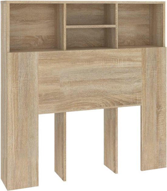 vidaXL Hoofdbordkast 100x19x103,5 cm Sonoma eikenkleurig
