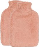 H&S Collection Warmwaterkruik - 2x - met extra zachte hoes - koraalroze - 1,75L