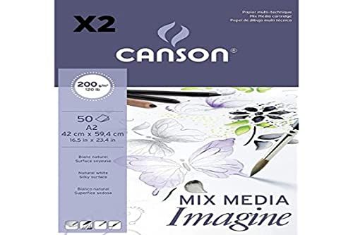 Canson Mix Media Imagine - A2 - 50 vellen - 200 g - 2 blokken