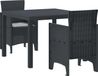 Jardin Ensemble à manger 3 pcs Anthracite Polypropylène