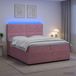 Maison Exclusive - Lit boxspring à LED avec matelas Rosa 200 x 200 cm, velours