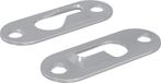 vidaXL Sleufhanger 2 st zilver 45 x 16 x 3.5 mm ijzer