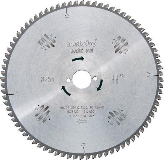 Metabo accessoires Metabo Cirkelzaagblad HW/CT Ø 190x20, 54 FZ/TR