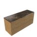 Saniclass meuble de salle de bain - 140x45x63cm - plateau noche en pierre naturelle dark emperador - sans trou de robinetterie - 4 tiroirs - chêne mat naturel
