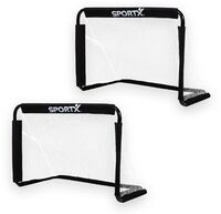 SportX Metalen Voetbaldoel set 2 goals 78x56x45cm