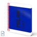 Milan Notitieboek A5 Spiraalgebonden Hardcover Blauw 80 Pagina's