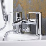 Hudson Reed Robinet de baignoire sur plage - Douchette murale et bec remplisseur cascade