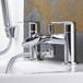 Hudson Reed Robinet de baignoire sur plage - Douchette murale et bec remplisseur cascade