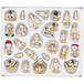LIVARNO Décorations de Noël en bois, 26 pièces (Or)