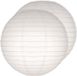 Merkloos 2x Luxe bol lampionnen wit 25 cm
