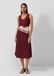 s.Oliver Jurk Bordeaux Lange Mouw Linnen Viscose Maat 36