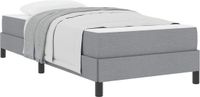 vidaXL Boxspring bed Lichtgrijs 100 x 200 cm Stof