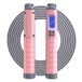 Corde à sauter réglable S09 avec compteur numérique de calories et de tours - Rose