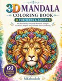3D Mandala Coloring Book for Teens & Adults