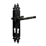 Amig - Handgreepset Mod. 106PB - 270 x 36 mm - Zamak handgreep met stalen plaat - Zwarte afwerking