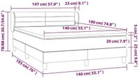 vidaXL Boxspring met matras fluweel donkergroen 140x190 cm
