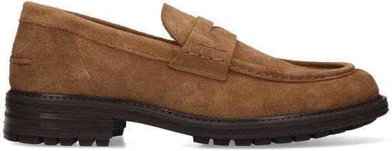 Manfield Heren Taupe Suède Loafers Maat 44