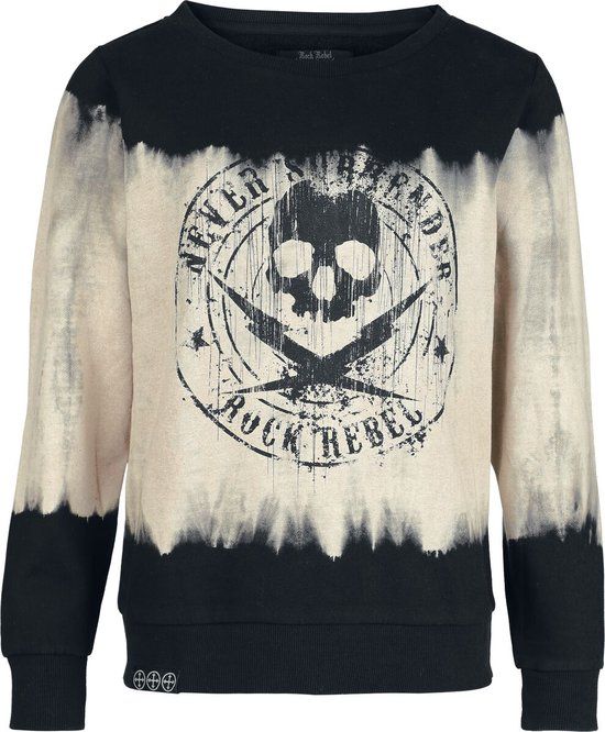 Rock Rebel by EMP Sweatshirts Vrouwen - Zwart/Grijs - Maat XXL
