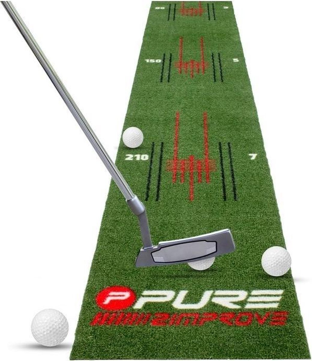 Pure2Improve Golf Putting Mat - 30x275 cm - Indoor Golf