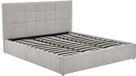 Vente-unique Lit avec rangement tissu gris clair 180 x 200 cm