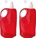 Merkloos / Sans marque Stricker Europe Waterfles/drinkfles/sportbidon opvouwbaar - 10x - rood - kunststof - 770 ml - schroefdop - waterzak