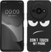 kwmobile telefoonhoesje geschikt voor Xiaomi Redmi A3 - Hoesje voor smartphone in wit / zwart - Backcover van TPU - Don't Touch My Phone design