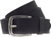 Vanzetti Leren Riem Denim Love 40mm Full Leather Belt W90 Black Zwart