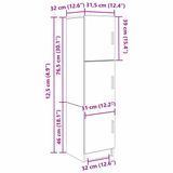 vidaXL Bureau Grijs Sonoma 133.5 x 50 x 124 cm