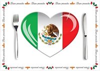 Bellatio Decorations Mexicaans design placemat - 10 stuks - 42 x 30 cm