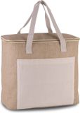 Kimood Grote koeltas jute/canvas - 38 x 32 x 16 cm - 20 liter
