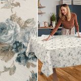 ANRO Tafelkleed Rozen Blauw 140x100cm