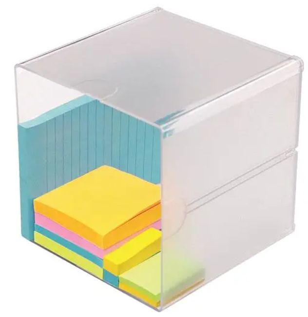 Deflecto Classic Cube organizer - 1 lade - Transparant