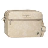 Pepe Jeans Jana, casual reistassen, blauw en beige, van polyester en kunstlederen details van Joumma Bags, Beige, Eenheidsmaat, Schoudertas