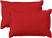 vidaXL - Kussensloop - 2 stuks - HOUTEN - Rood - 50 x 80 cm - Faux Linnen