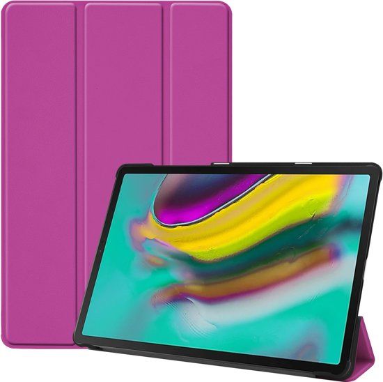 Case2go Samsung Galaxy Tab S5e hoes - Tri-Fold Book Case - Paars