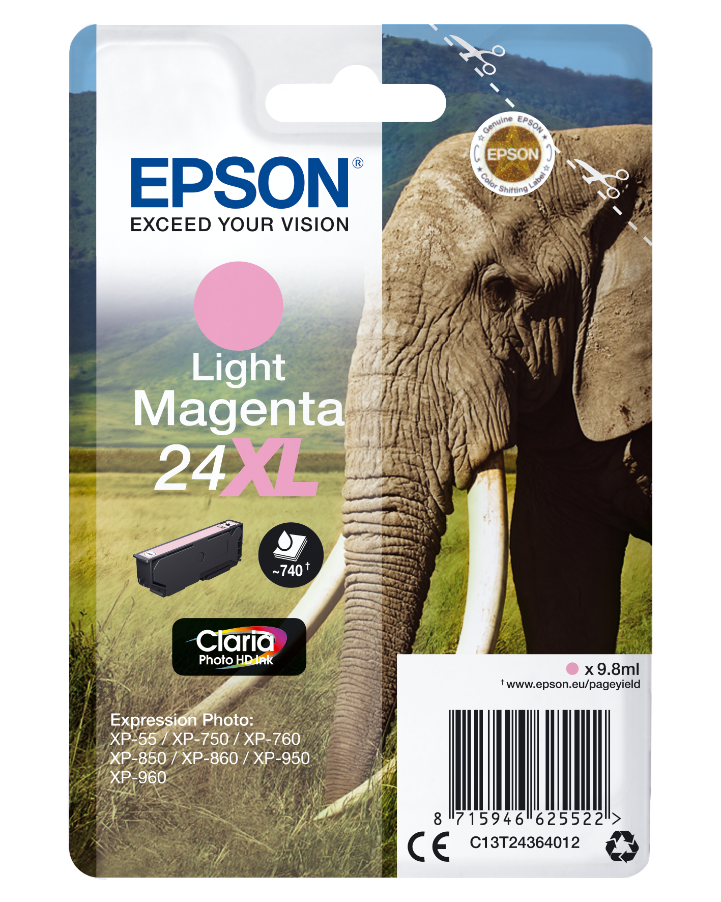 Epson 24XL Light Magenta inktcartridge - C13T24364022