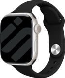 Strap-it Slimfit Siliconen Horlogeband – Zwart – Geschikt voor Apple Watch 38/40/41/42mm