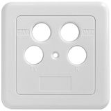 Axing SZU 2-12 stopcontact-afdekking data, SAT, tv voor BSD 960 (2-delig) wit