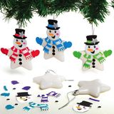 Baker Ross AX514 Sneeuwman Ster Kerstballen Set - Set Van 6