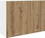 vidaXL - Bovenkast Lyon 80x31x60 cm Bewerkt Hout Artisanaal Eikenkleur