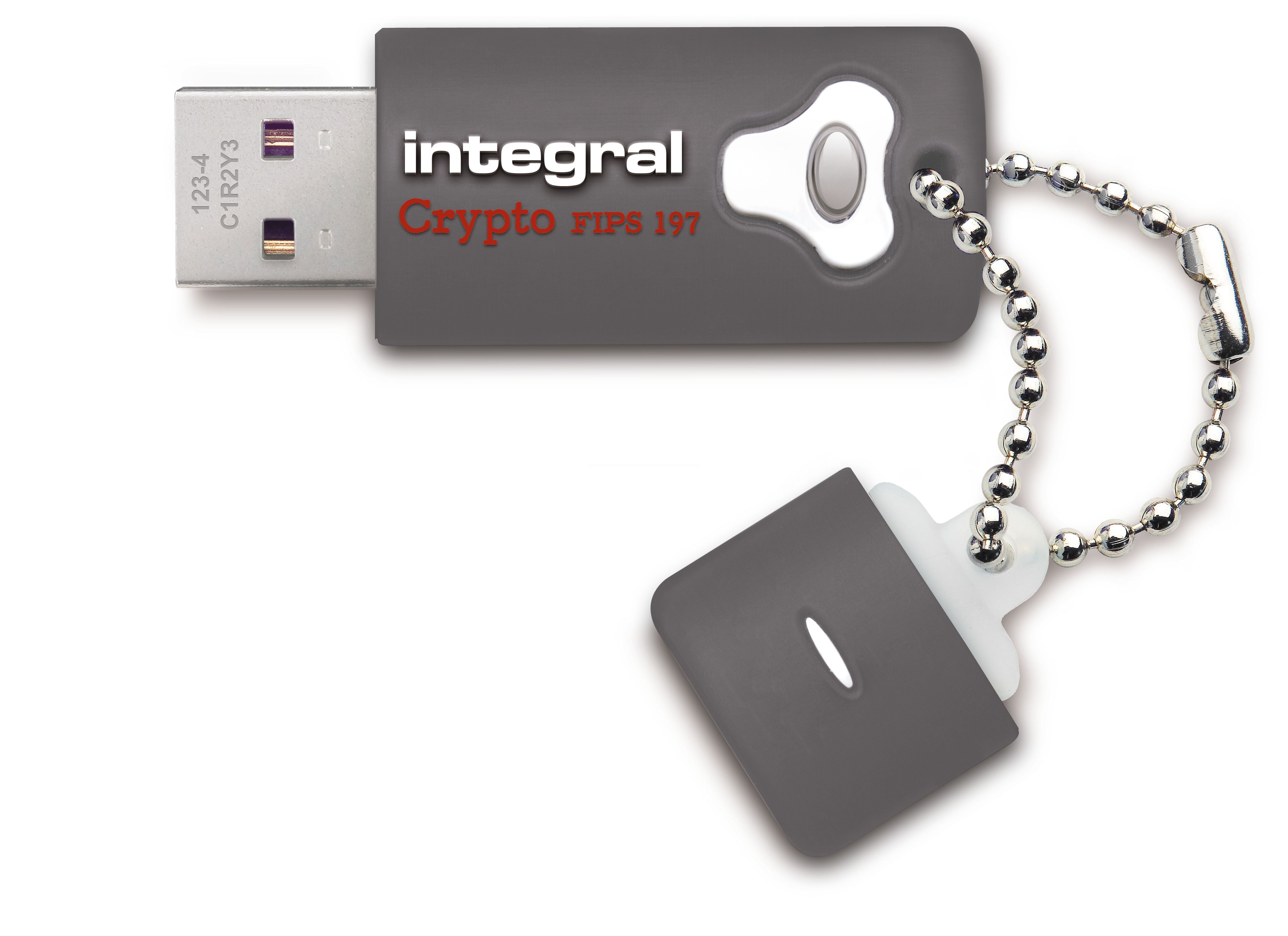 Integral 4GB Crypto Drive FIPS 197 Encrypted USB 3.0 - Grijs