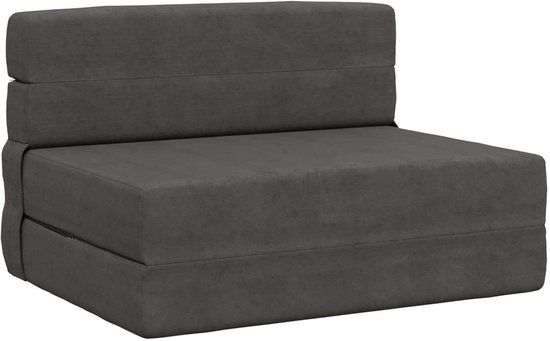 vidaXL Vouwbare Sofa Bed Donkergrijs Stof 70 x 80 x 60 cm