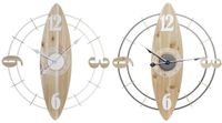 DKD Home Decor Wandklok Wit Ijzer Hout MDF