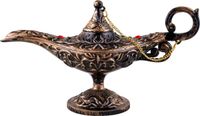 Funny Fashion Magische lamp verkleed accessoire - brons - kunststof - 1001 nacht/Arabisch feest thema - geest uit de lamp