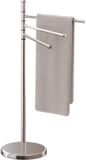 Relaxdays Handdoekrek met 3 draaibare stangen - RVS - Zilver
