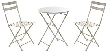 DKD Home Decor Tafelset met 2 stoelen, standaard