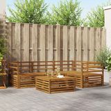 vidaXL Hoek loungeset 5-delig Massief Acacia Hout Naturel